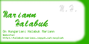 mariann halabuk business card